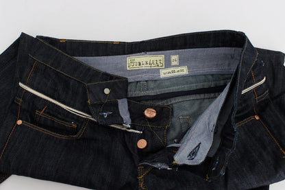 Acht dark blue cotton straight-leg jeans