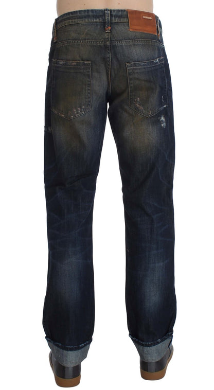 ACHT blue wash cotton jeans regular straight fit