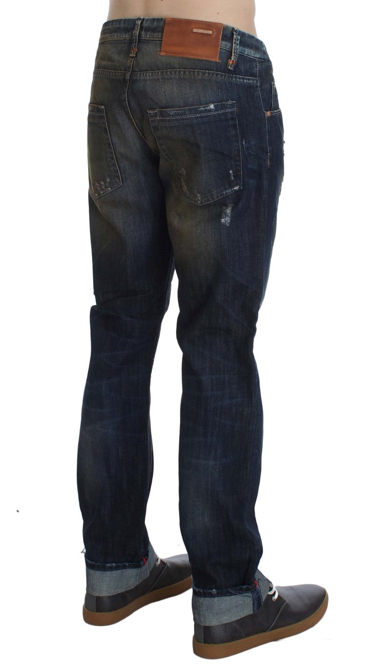ACHT blue wash cotton jeans regular straight fit