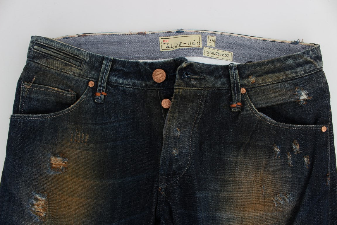 ACHT blue wash cotton jeans regular straight fit