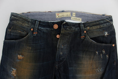 ACHT blue wash cotton jeans regular straight fit