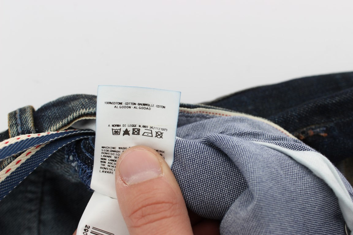 ACHT blue wash cotton jeans regular straight fit