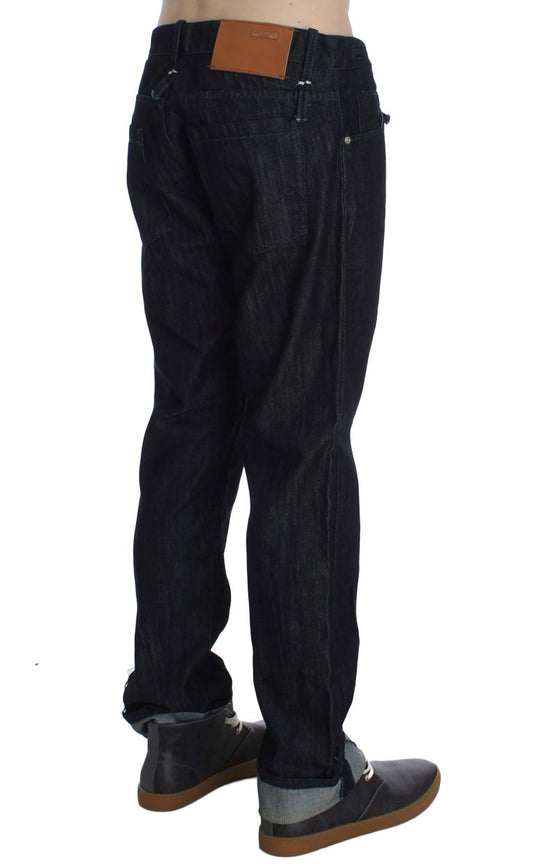 Blue ACHT cotton jeans with straight leg
