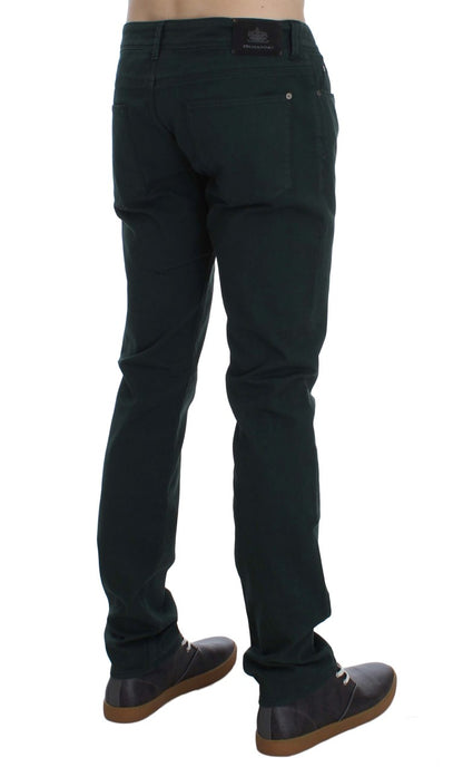 Ermanno Scervino green cotton straight-leg jeans