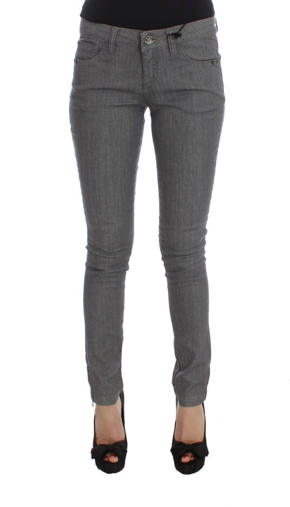 Gray Costume National C’N’C cotton blend slim fit jeans