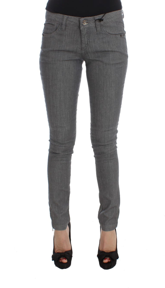 Gray Costume National C’N’C cotton blend slim fit jeans