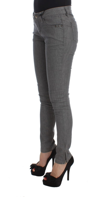 Gray Costume National C’N’C cotton blend slim fit jeans