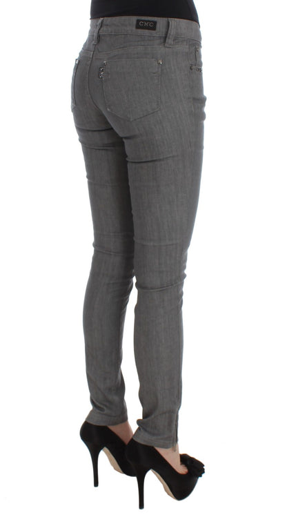 Gray Costume National C’N’C cotton blend slim fit jeans