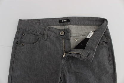 Gray Costume National C’N’C cotton blend slim fit jeans