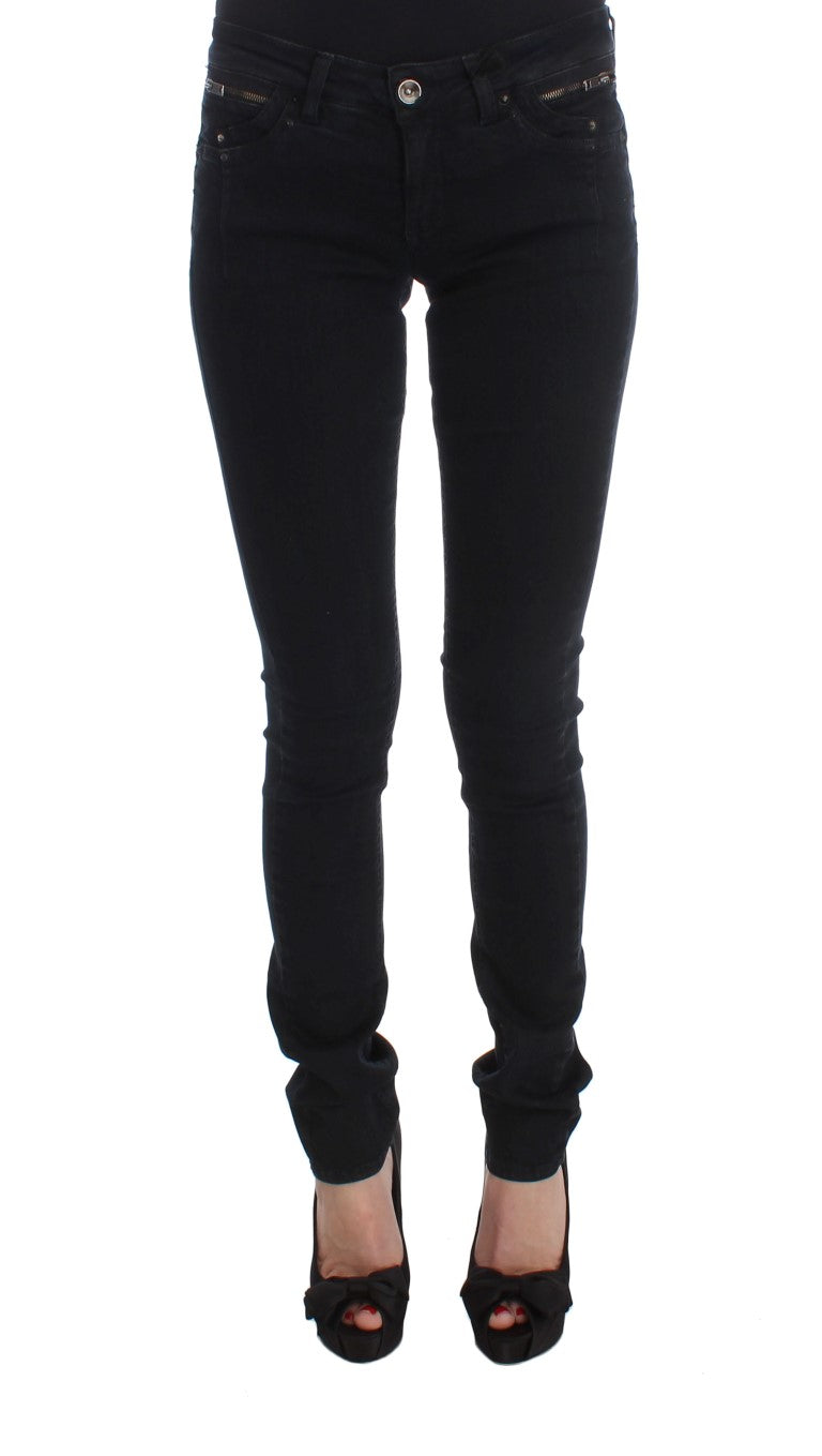 Black slim fit cotton denim jeans by CoSTUME NATIONAL C’N’C