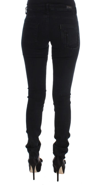 Black slim fit cotton denim jeans by CoSTUME NATIONAL C’N’C