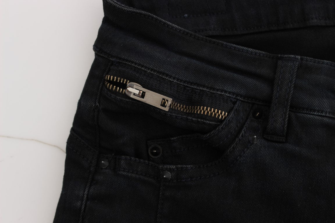 Black slim fit cotton denim jeans by CoSTUME NATIONAL C’N’C