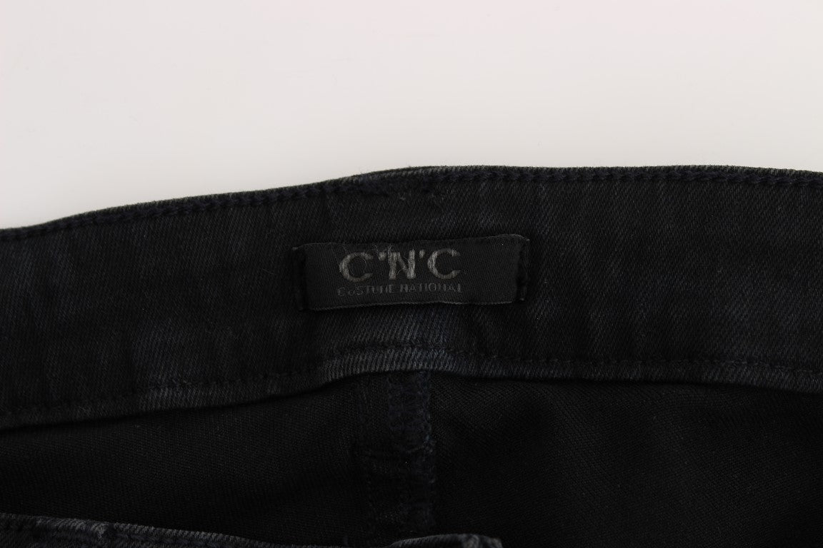 Black slim fit cotton denim jeans by CoSTUME NATIONAL C’N’C