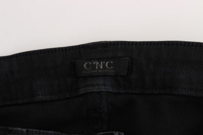 Black slim fit cotton denim jeans by CoSTUME NATIONAL C’N’C