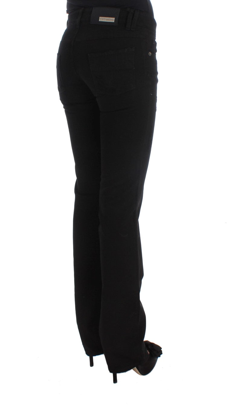 Black Costume National C’N’C cotton bootcut jeans