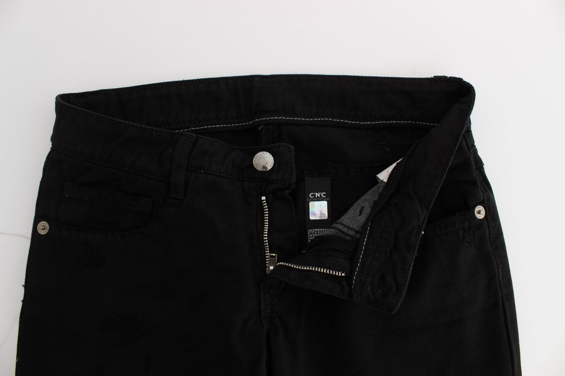 Black Costume National C’N’C cotton bootcut jeans
