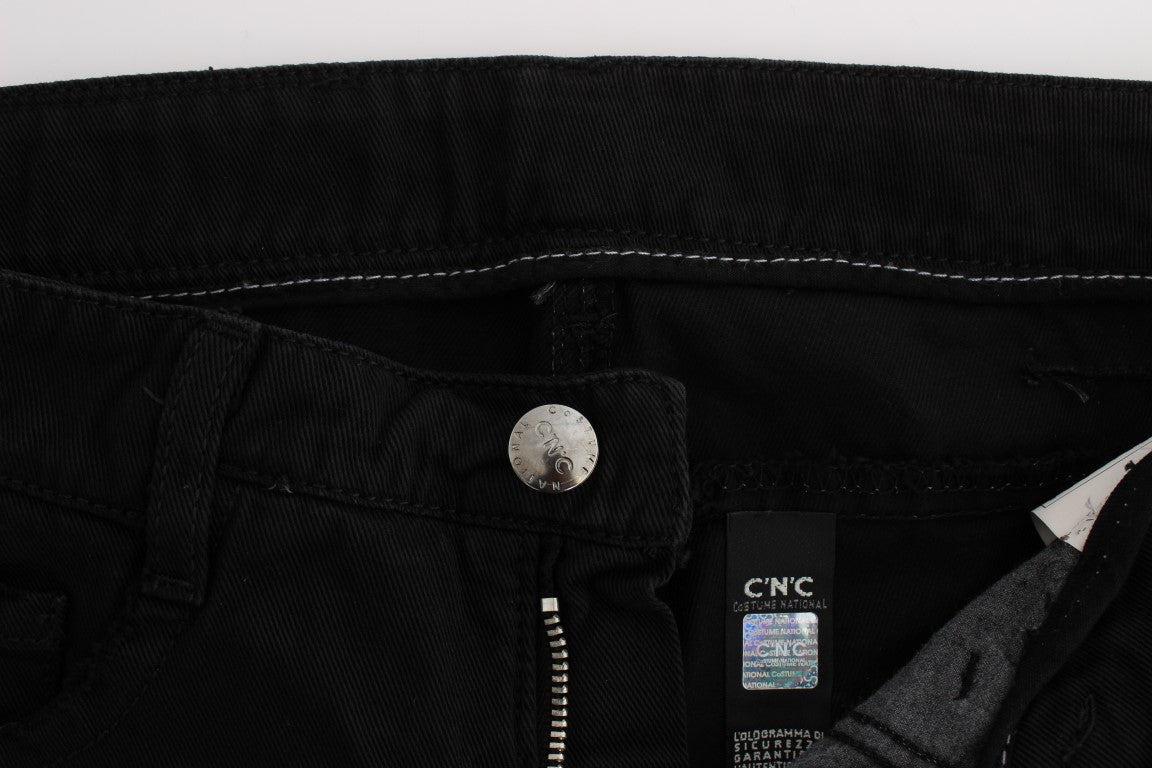 Black Costume National C’N’C cotton bootcut jeans