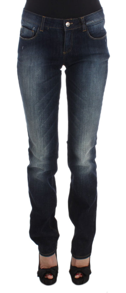 Blue CoSTUME NATIONAL C’N’C cotton bootcut jeans