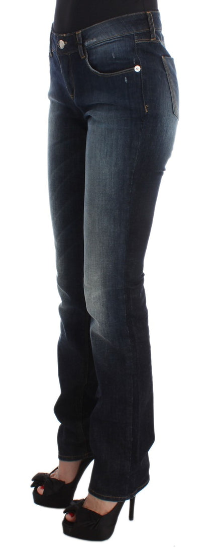 Blue CoSTUME NATIONAL C’N’C cotton bootcut jeans