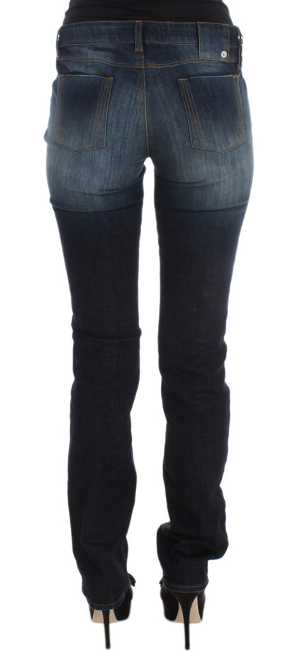 Blue CoSTUME NATIONAL C’N’C cotton bootcut jeans
