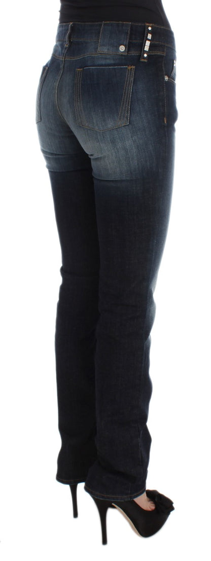 Blue CoSTUME NATIONAL C’N’C cotton bootcut jeans