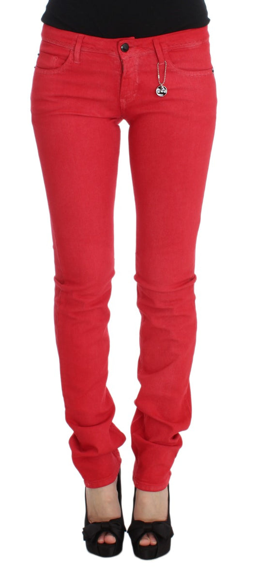 CoSTUME NATIONAL C’N’C Red Cotton Blend Jeans