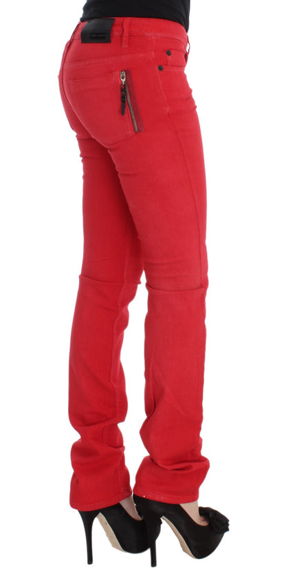 CoSTUME NATIONAL C’N’C Red Cotton Blend Jeans