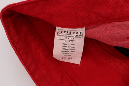 CoSTUME NATIONAL C’N’C Red Cotton Blend Jeans
