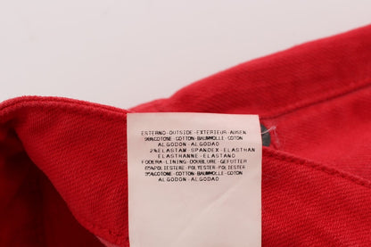 CoSTUME NATIONAL C’N’C Red Cotton Blend Jeans