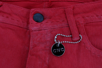 CoSTUME NATIONAL C’N’C Red Cotton Blend Jeans