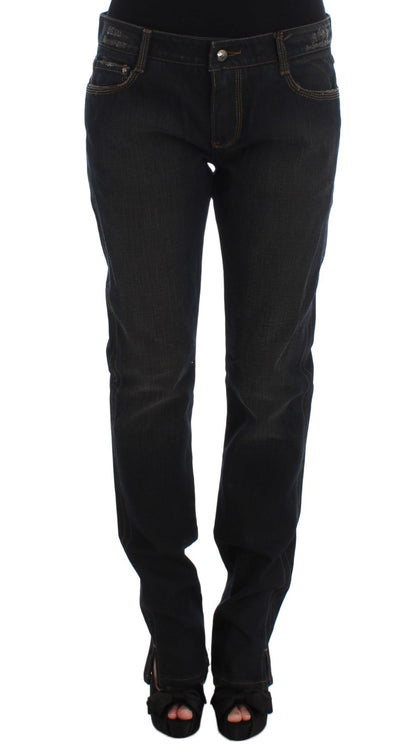 Blue Ermanno Scervino boyfriend jeans in cotton