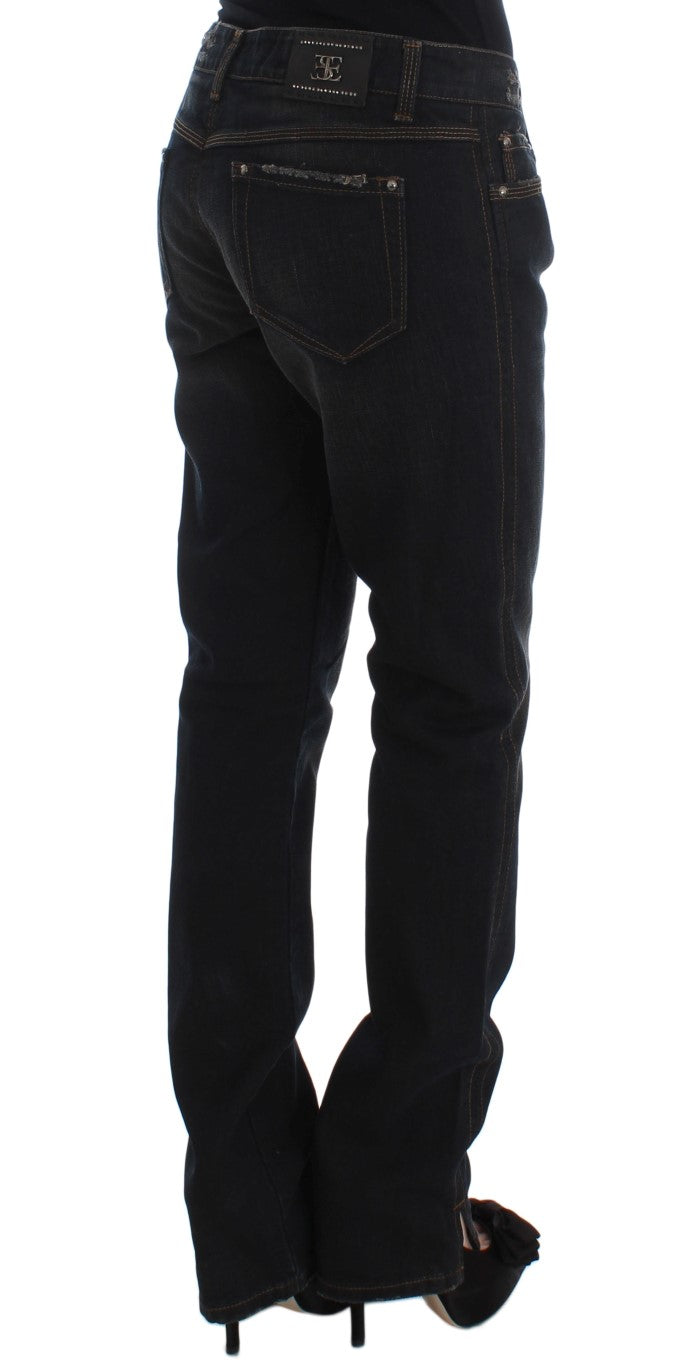 Blue Ermanno Scervino boyfriend jeans in cotton