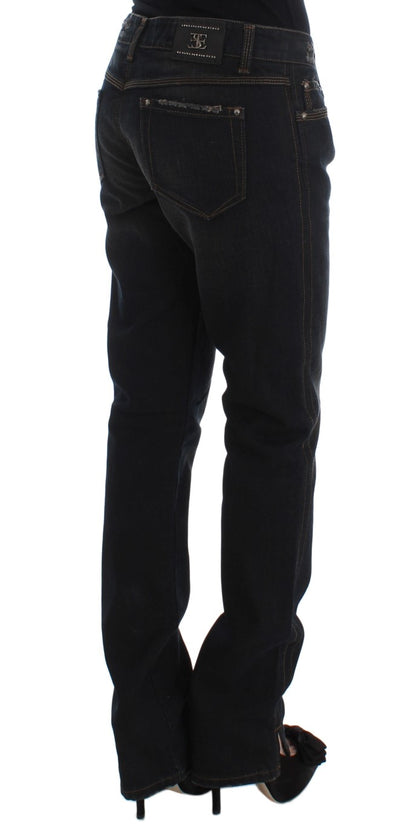 Blue Ermanno Scervino boyfriend jeans in cotton