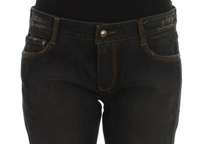 Blue Ermanno Scervino boyfriend jeans in cotton