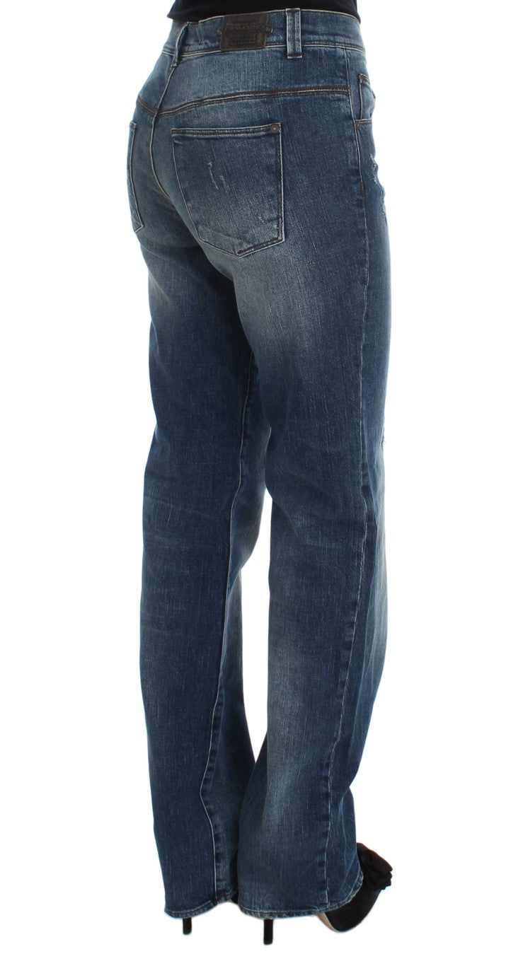Ermanno Scervino blue wash cotton blend slim fit jeans