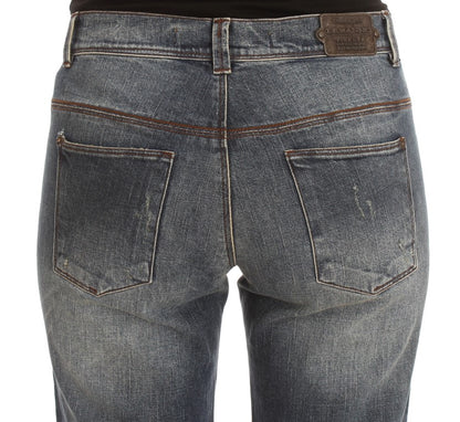 Ermanno Scervino blue wash cotton blend slim fit jeans