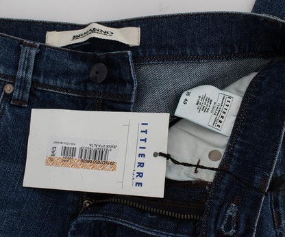 Ermanno Scervino blue wash cotton blend slim fit jeans