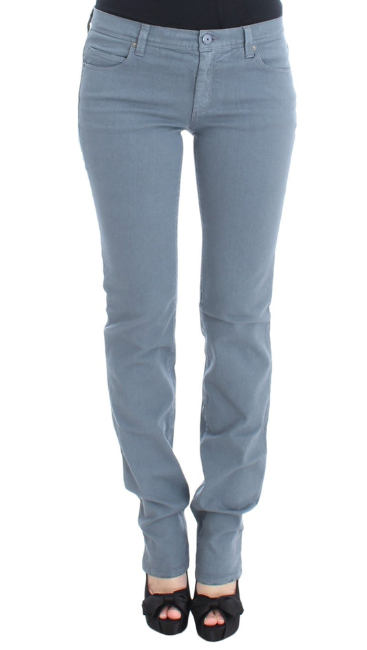 Ermanno Scervino blue slim fit bootcut jeans in cotton blend
