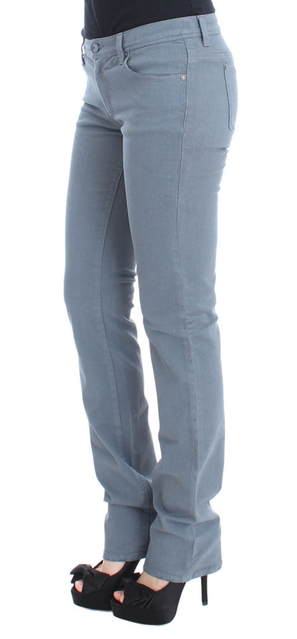 Ermanno Scervino blue slim fit bootcut jeans in cotton blend