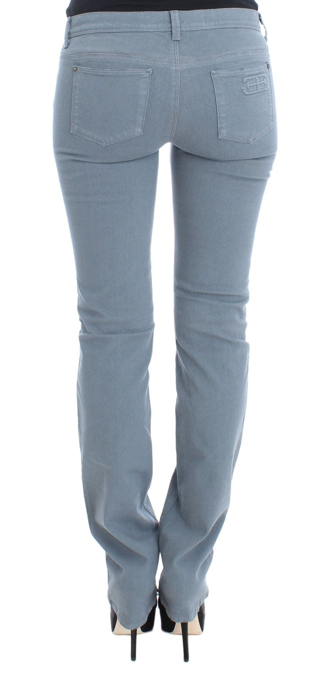 Ermanno Scervino blue slim fit bootcut jeans in cotton blend