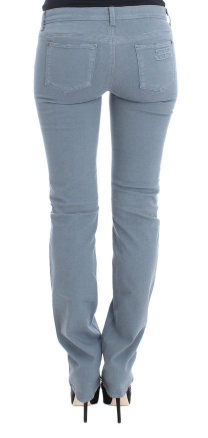 Ermanno Scervino blue slim fit bootcut jeans in cotton blend