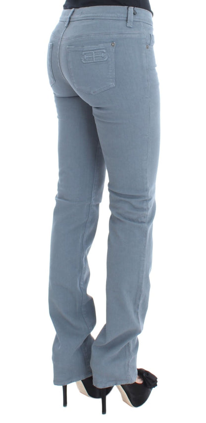 Ermanno Scervino blue slim fit bootcut jeans in cotton blend