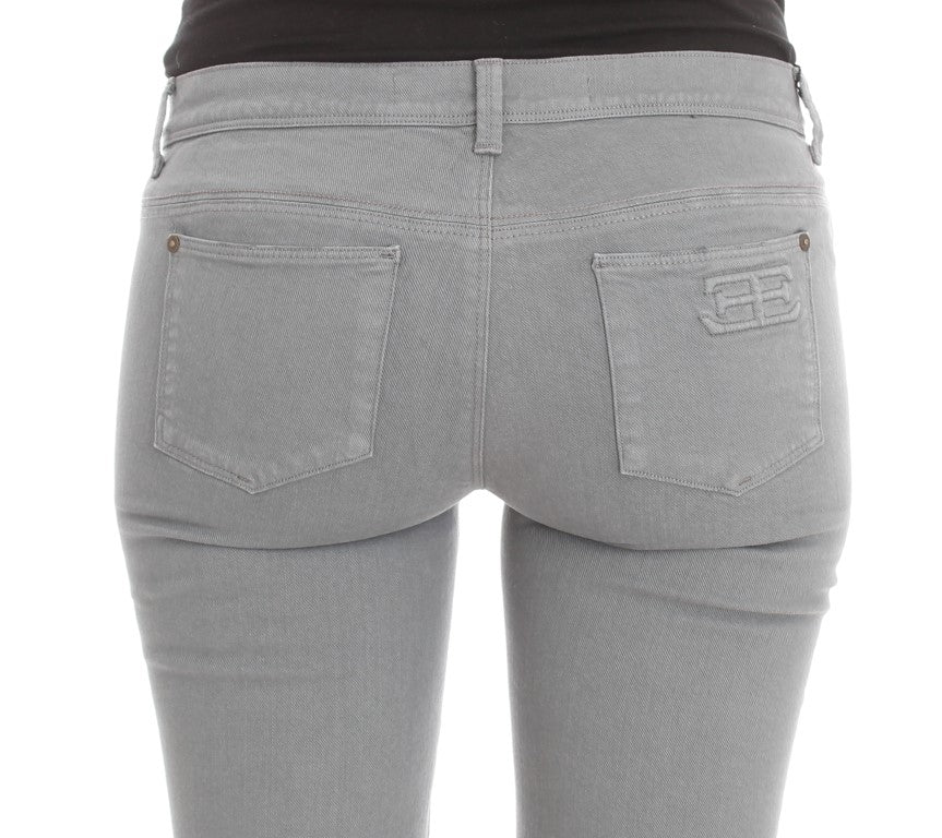 Ermanno Scervino blue slim fit bootcut jeans in cotton blend