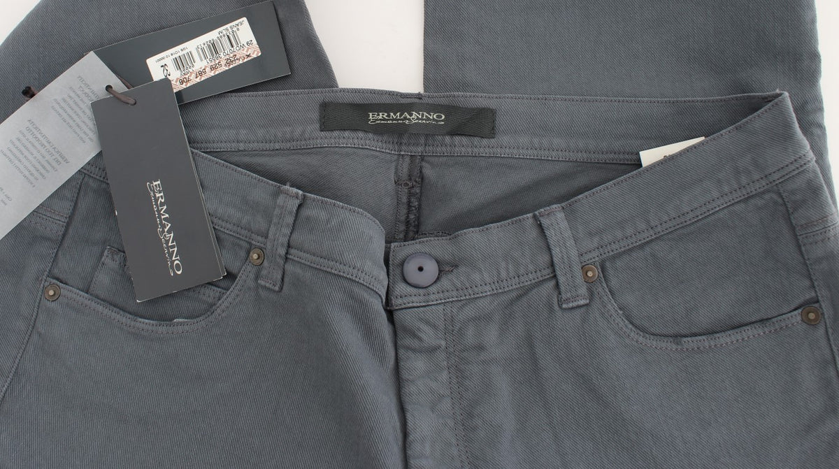 Ermanno Scervino blue slim fit bootcut jeans in cotton blend