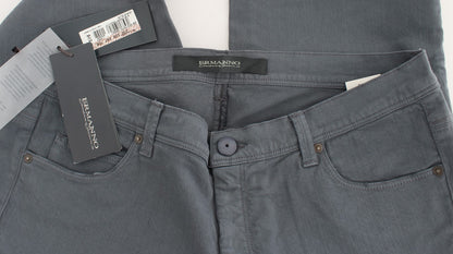 Ermanno Scervino blue slim fit bootcut jeans in cotton blend