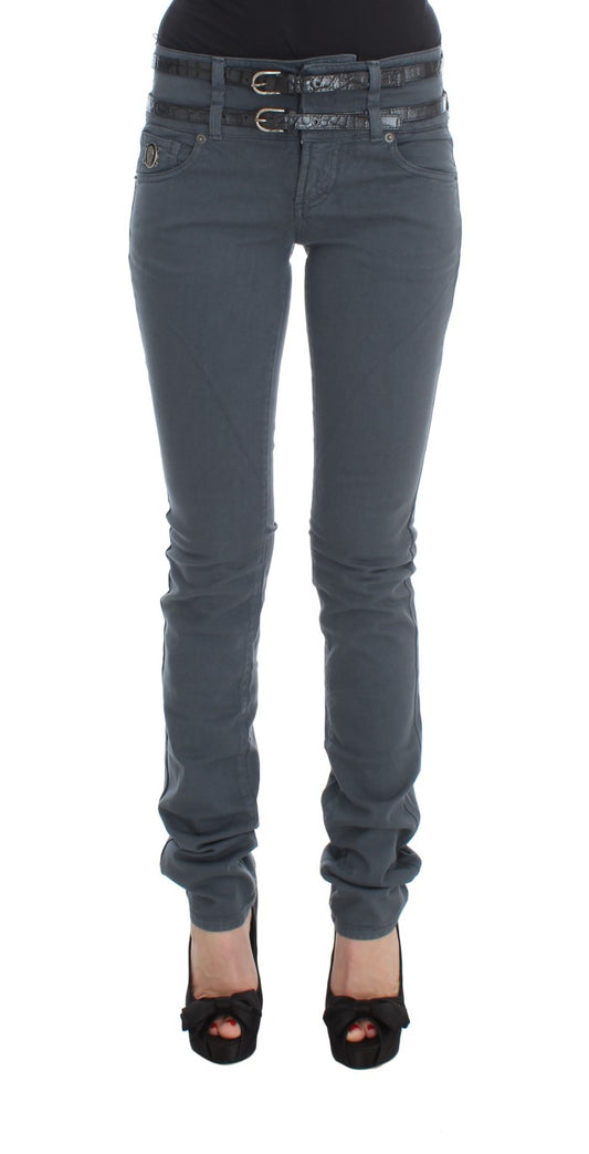 Blue John Galliano slim fit cotton jeans with high waist