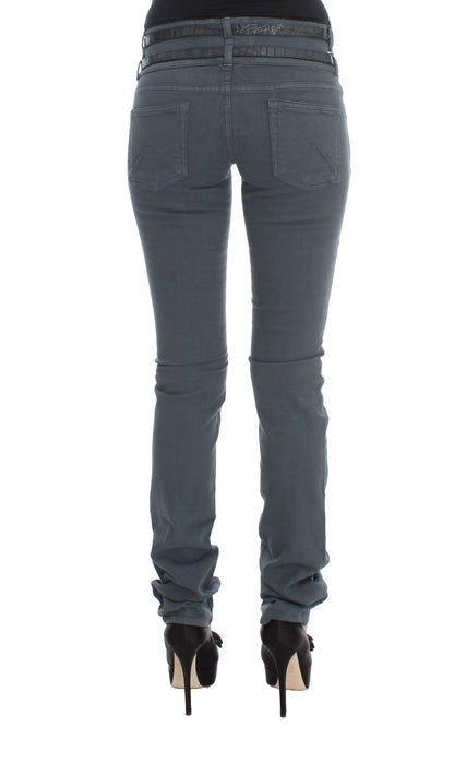 Blue John Galliano slim fit cotton jeans with high waist