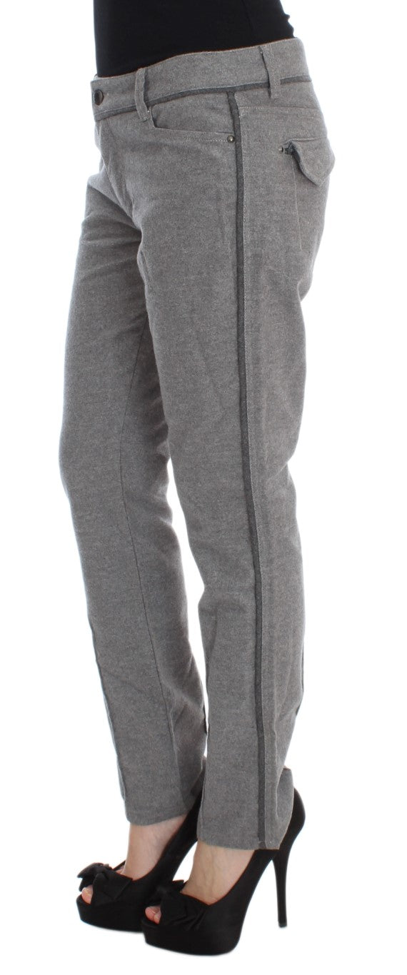 Ermanno Scervino gray cotton casual pants