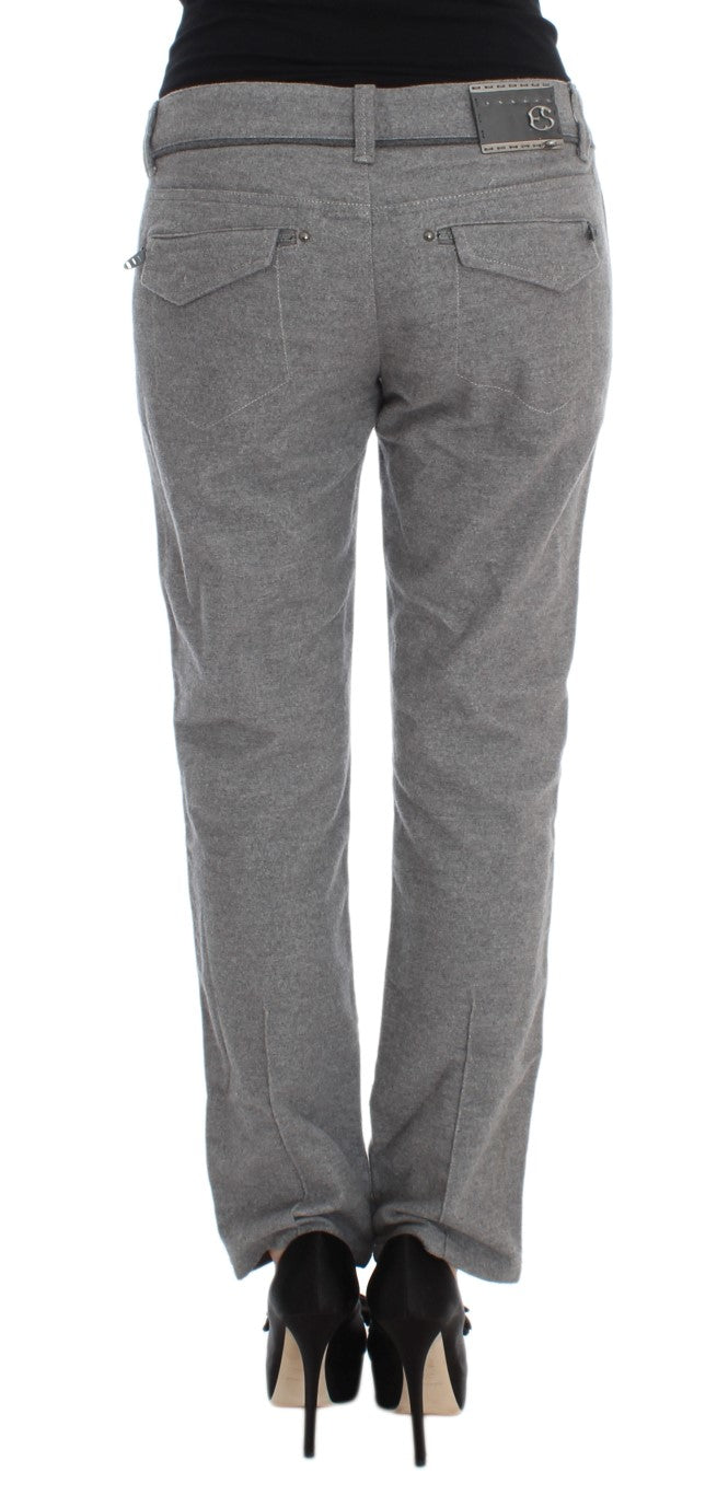 Ermanno Scervino gray cotton casual pants