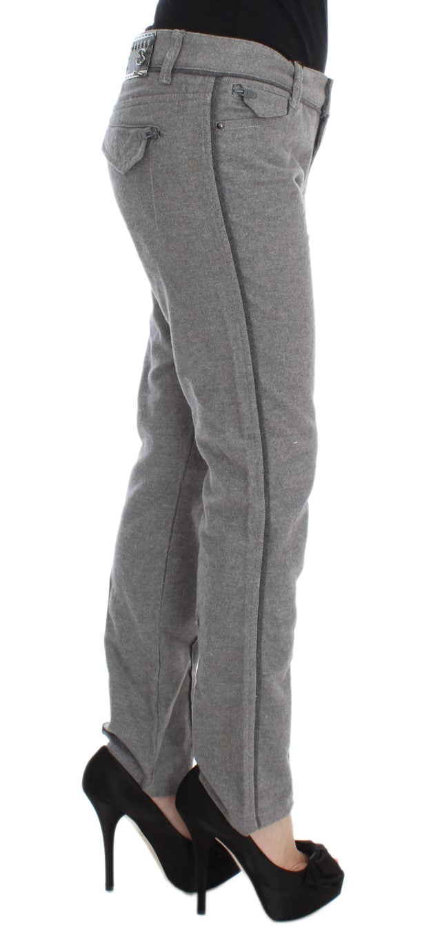 Ermanno Scervino gray cotton casual pants